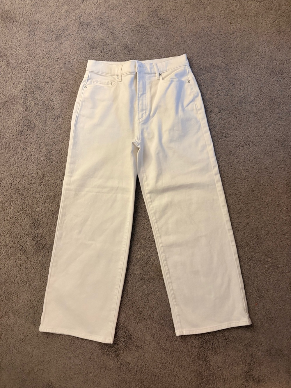 Rivete Women's High-Rise Wide Leg Jeans in White